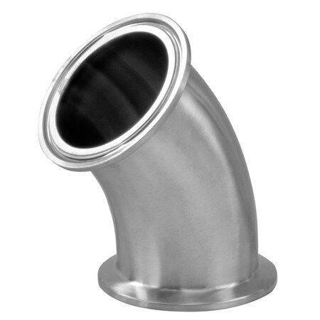 Steel & Obrien 3/4" BPE Tri-Clamp x Tri-Clamp 45 Deg. Elbow - 316SS SF1 S2KMP-.75-PL-316